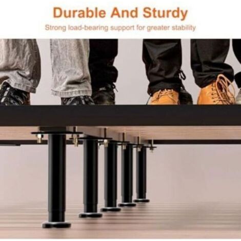 Lot de 4 pieds de lit réglables en hauteur de 18 à 32 cm - Pieds de support moyens robustes pour cadre de lit - Kit de Femeo (1/4)