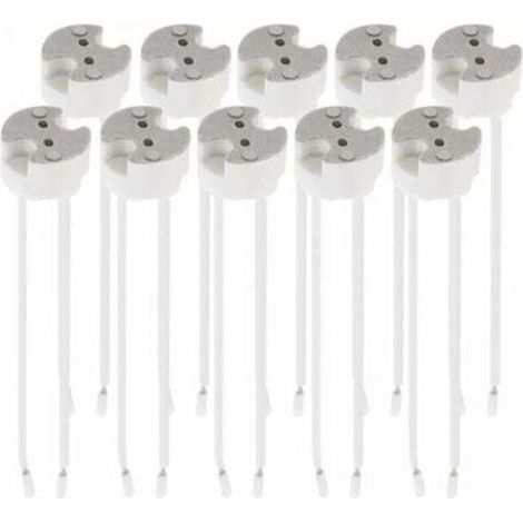 Lot 10x douille GU5.3 - Douille GU5.3 ou MR16 - Support avec câble 12V - Pour lampe luminaire ampoule telles que LED halogène spot