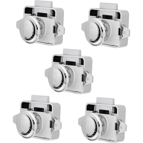 Lot de 5 verrous de porte à bouton, poussoir pour camping (1/5)