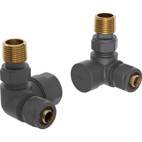 Mexen Uni-Term valvole del radiatore assiali, antracite - W903-000-66 (1/3)