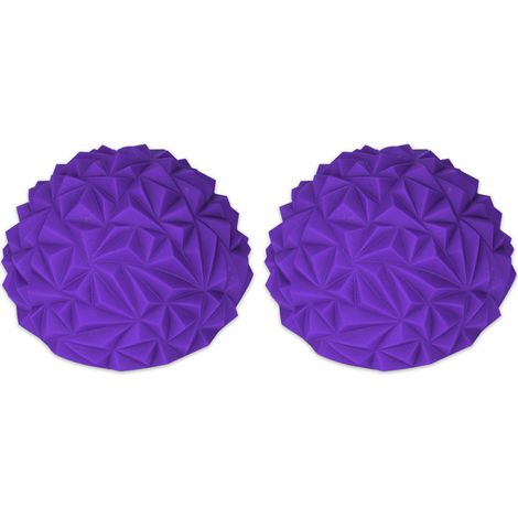 2 Balles Demi-Sphère Motrices pour Enfants - Coussin d'Équilibre Gym et Yoga (Violet) (1/5)