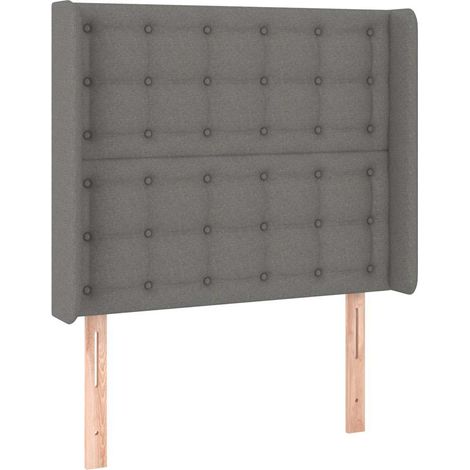 Maison Exclusive - Kopfteil mit Ohren Dunkelgrau 103x16x118/128 c (1/5)