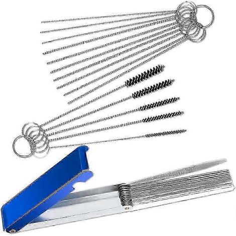 Kit de nettoyage de carburateur 13 pièces avec 10 aiguilles de nettoyage et 5 brosses en nylon pour l'élimination des dépôts de saleté (1/5)