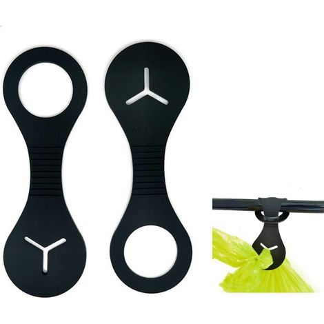 Lot de 8 supports à déjections en silicone pour laisse de chien, porte-sac à crottes, distributeur de sacs à déchets canins, fixation sur laisse, noir (1/3)