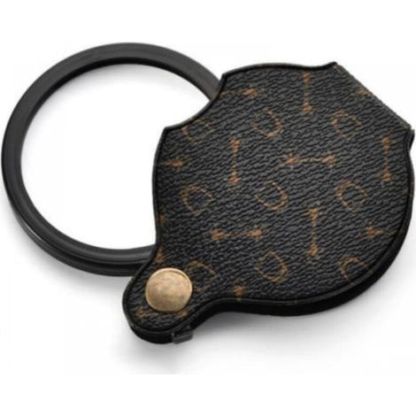 Loupe de poche, mini loupe de lecture, loupe de poche, mini loupe de poche, mini loupe de lecture pliable 10X avec étui en cuir rotatif pour lecture au bureau, loisirs, 79 mm, 1 pièce (1/5)