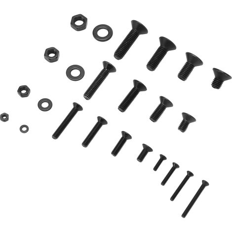 Kit de 1220 vis écrous rondelles M2 M3 M4 M5 tête plate six pans creux acier au carbone fixation (1/5)