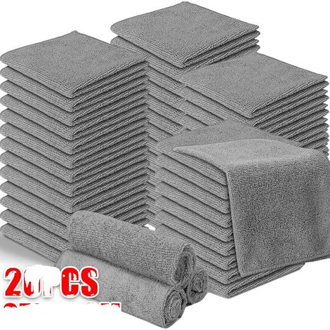 Mikrofaser-Reinigungstücher, super saugfähig, wiederverwendbar, 20PCS (1/2)