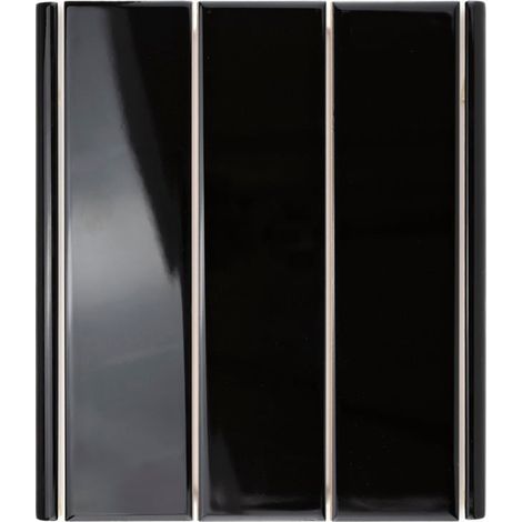 Carrelage Mur Ceramic Connection Black Brillante 1x30 cm