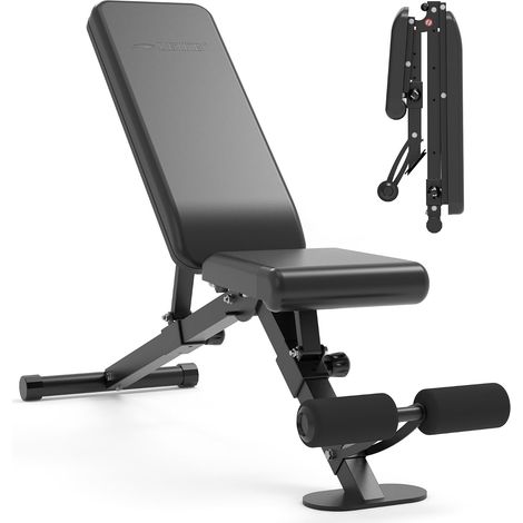 Banc de musculation réglable pliable avec verrouillage automatique pour incliner la position verticale et l'exercice à plat du corps entier (1/5)