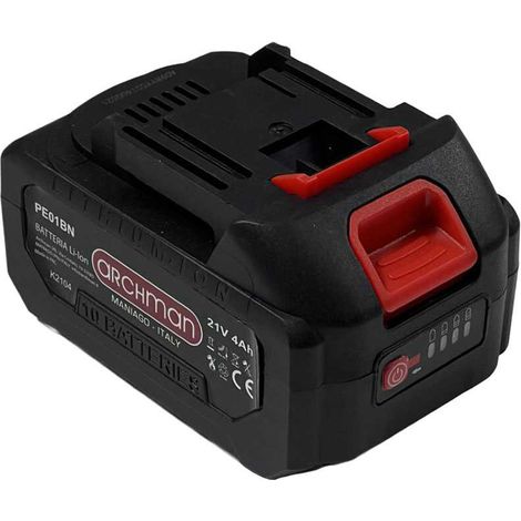 BATTERIA RICARICABILE 21V 4Ah RICAMBIO PER POTATORE A BATTERIA PE01X 1PZ ARCHMAN (1/5)