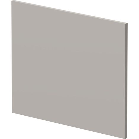 Hudson Reed Square Shower Bath End Panel 520mm H x 680mm W - Pebble Grey (1/2)