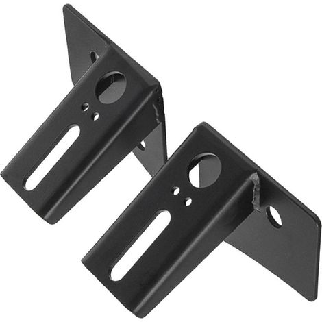 Set di 2 staffe di montaggio per cerniera parabrezza per Jeep JK A per Jeep Wrangler JK Off-Road 2007-2017, fendinebbia alogeni a LED, nero (1/5)