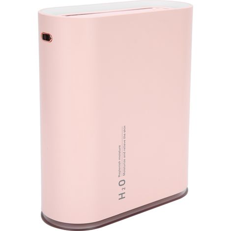 Humidificateur d'air rechargeable USB 1 L avec double buse de pulvérisation et veilleuse intégrée pour la maison et le bureau (rose) (1/5)