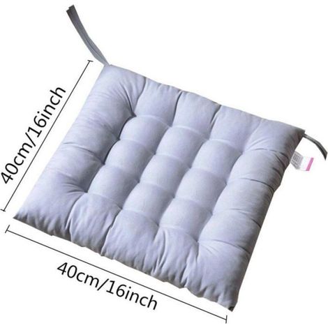 Coussins de chaises - - Carrés 40x40 - 40x40x5 cm - Capitonné 9/16 points - Ensemble 4 pièces (1/4)