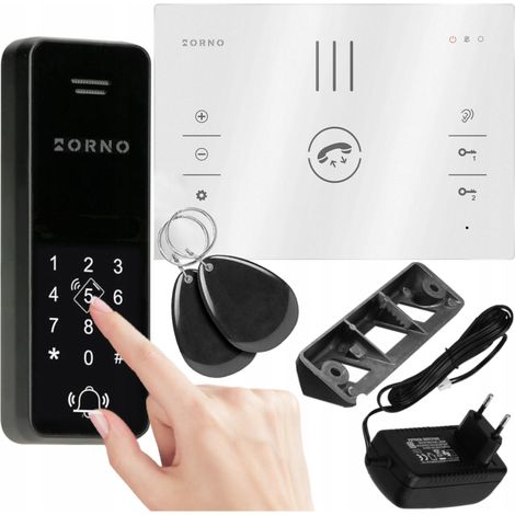 Interphone vidéo OR-DOM-BA-933/W - Blanc - IP65 - Accès par RFID et code - Système à 2 fils (1/5)