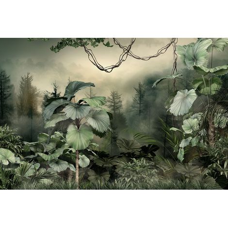 Papier peint panoramique - Forêt Tropicale - 130 cm x 87 cm (1/2)