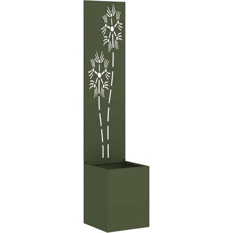 Paravent de jardin vert olive, 32 x 150 cm (1/5)