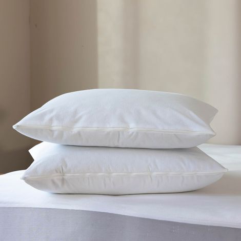 Lot de 2 protège oreillers molleton imperméable 100% coton bio - SOMEO 65x65 - LUNE (1/3)