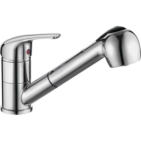 Aqualine 40 - Spültischarmatur mit ausziehbarer Brause, verchromt 52137 (1/2)