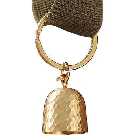 Pequeña campana de latón vintage, ideal para decorar porches, entradas, jardines, oficinas, hoteles, cocinas o fiestas. (1/5)