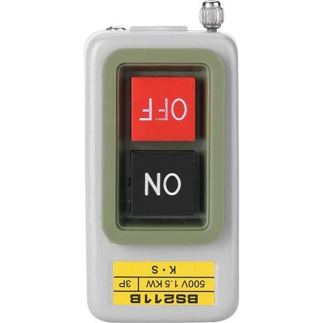 Interrupteur à Bouton-Poussoir Marche/arrêt, 3P AC 220V/380V BS211B Auto-Verrouillage des pièces Accessoires de l'interrupteur d'arrêt (1/5)