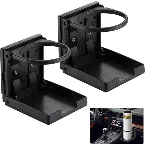 Lot de 2 porte-gobelets pliables pour voiture, porte-bouteilles et canettes, porte-gobelets pliables pour bateau, yacht, fourgonnette, camion (1/5)
