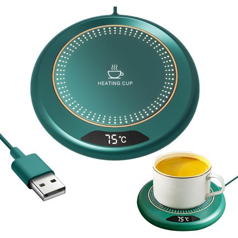 Scaldatazze USB, scaldatazze per caffè con 3 impostazioni di temperatura fino a 75 °C, scaldatazze intelligente USB da 20 W per caffè, tè, latte e altre bevande, ideale per ufficio, cucina e sala da p
