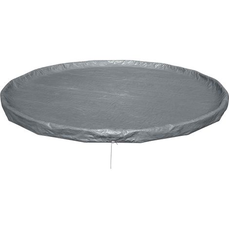 Maison Exclusive - Copertura per piscina Ø4,88 m Rotondo Poliestere Grigio (1/5)