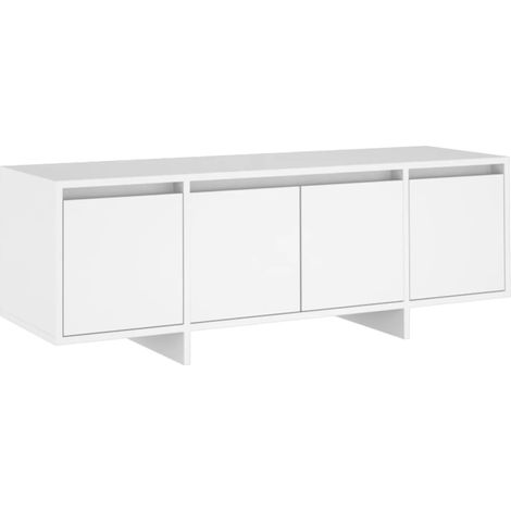 Mobile TV multimediale scaffale per televisione televisione buffet sala da pranzo soggiorno camera da letto 120 x 30 x 40,5 cm derivati del legno bianco 020025838
