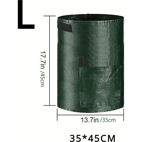 (L) Sacs de culture pour plantes de jardin en PE, pour la culture de légumes, pommes de terre et carottes, en pots d'extérieur (1/4)