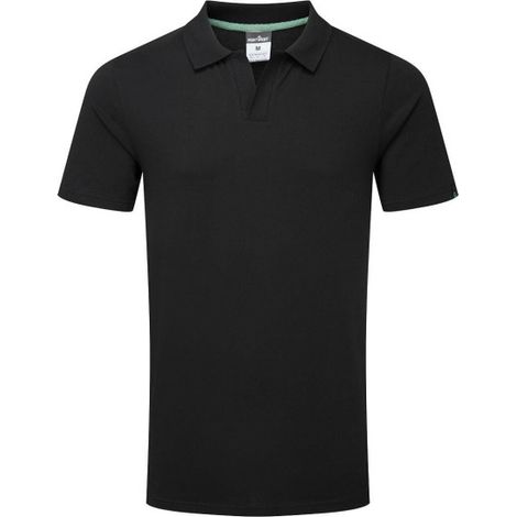Polo de trabajo reciclable, de algodón orgánico EC210 S Negro