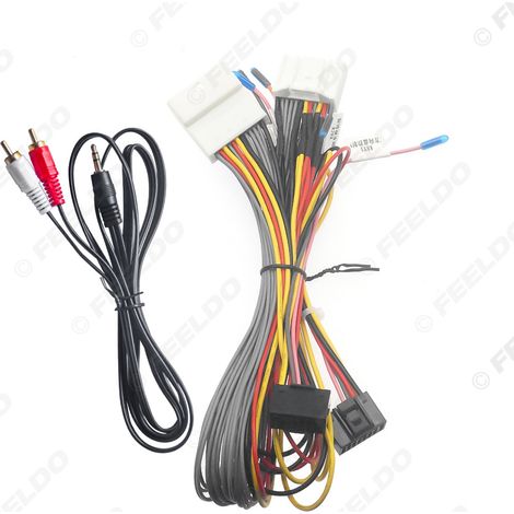 Câble de mise à niveau compatible avec Renault Koleos (HY) 08-12, navigation Android grand écran, câble d'alimentation 16 broches