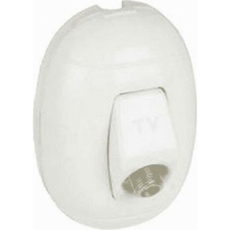 Enchufe ovalado para tv tipo f color blanco sp69bf