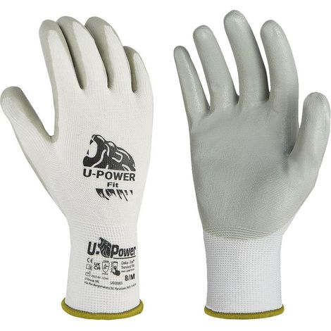 Lot de 3 paires de gants de travail enduit nitrile, leger, resistant taille 8 (1/5)