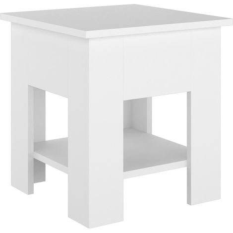 Maison Exclusive - Tavolino da Salotto Bianco 40x40x42 cm in Legno Multistrato (1/5)