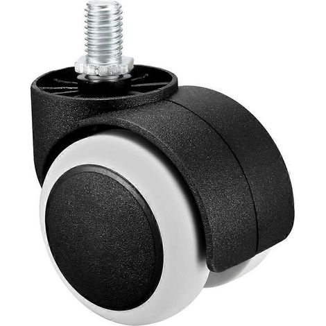 Bürostuhlrollen, Satz mit 5 cm (2 Zoll) Durchmesser, doppelte, leichtgängige Ersatzrollen mit Drehteller (1/4)