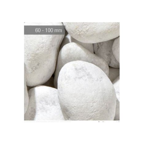 GR.ZANDOBBIO Ciottoli Bianchi Marmo Carrara 60/100mm 25Kg (1/2)