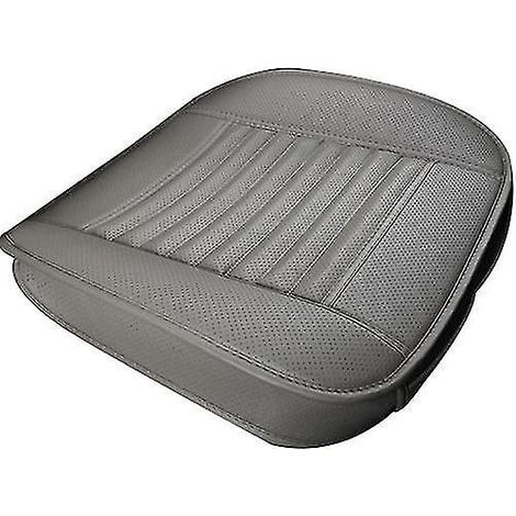 Housse de protection pour siège avant de voiture en cuir gris respirant (1/5)