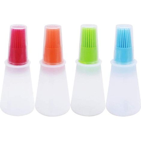 Adecuado para botellas de aceite de silicona, pinceles aplicadores para parrilla/repostería, rejillas de cocina de silicona, pasteles, aceites, miel y salsas. (1/5)