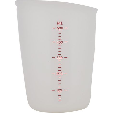 Gobelet Doseur - Silicone Souple Transparent - 500 Ml - Pour Pâtisserie Et Cocktails - 1 Pièce (1/5)
