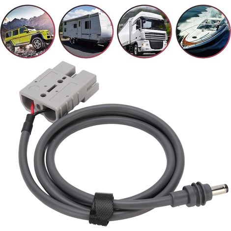 Câble d'Alimentation DC pour Antenne Parabole avec Connecteur Anderson 50A 600V - Rétractable, Résistant aux Intempéries, PVC/ABS, 18 AWG, 3 mètres, Conforme CE (1/5)