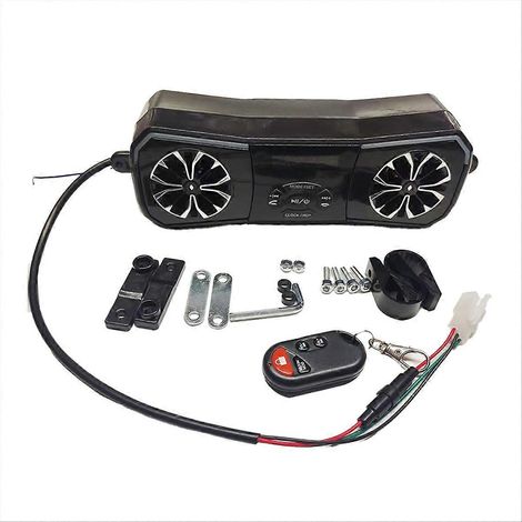 Kabelloses Motorrad-Stereo-Audiosystem mit 12-V-Lautsprechern und Lenkerhalterung (1/5)
