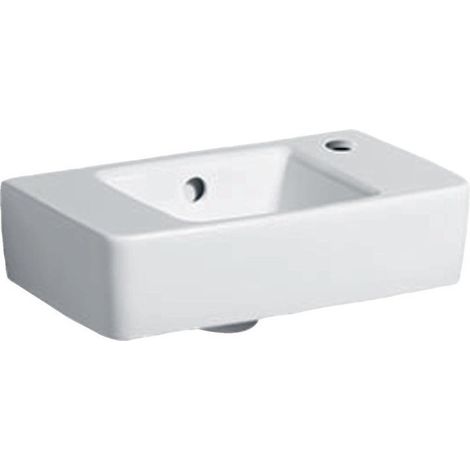 Lavamanos Geberit Renova Compact, Blanco, 40x15x25cm, orificio para grifería a la derecha