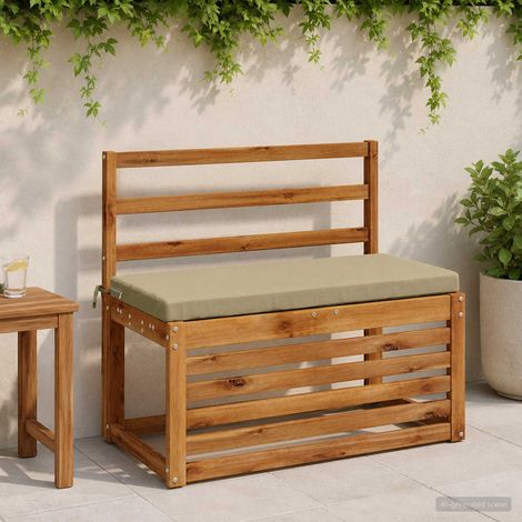 vidaXL Coussin de banc SOEST 100 % polyester Vert clair 80 x 40 x 5 cm (1/5)