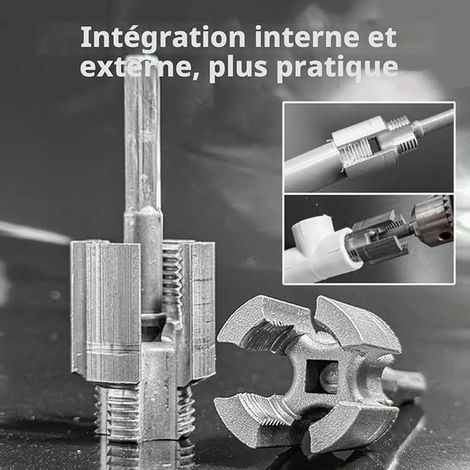 Pièces Outil de Filetage en PVC, Coupe-Filetage de Tuyau pour Perceuses électriques, Ensemble de Coupe de Filetage Tuyau, pour Tuyaux d'eau 1/2" et 3/4", Avec Extracteur de Vis (1/3)