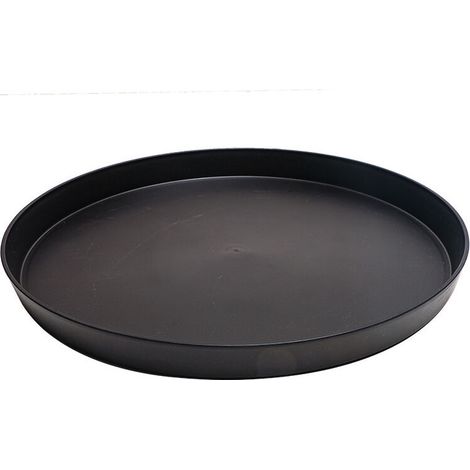 6er-Set Pflanzschalen, Kunststoff-Wasserschalen, Untersetzer für Zimmerblumentöpfe, Blumentöpfe, Vogeltränken, Pflanzschalen, Schwarz, Durchmesser 22,6 cm