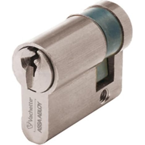 Demi-Cylindre de Serrure Mécanique FIRST pour Porte - 1 Entrée 30x10mm - Mécanisme 5 Goupilles Sécurisé - 3 Clés - Installation Facile - Garantie 2 Ans - Finition Nickelée (1/5)