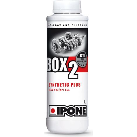 Aceite sintético para engranajes Ipone Box 2 de 1 litro para cajas de cambios de motocicletas de 2 tiempos.