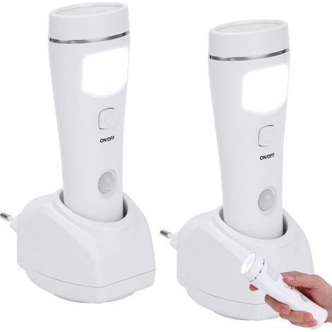 Nachttaschenlampe: LED-Induktionstaschenlampe mit Netzstecker, wiederaufladbare Taschenlampe mit Wandsensor, Notfalltaschenlampe für Stromausfälle und Notfälle (1/5)