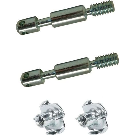 Set di 2 tasselli di montaggio 6 mm x 56 mm – 4 fori – 2 dadi a griffe in acciaio M6 – Montaggio di mobili per impieghi gravosi (1/3)